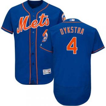 New York Mets #4 Lenny Dykstra Blue Flexbase Authentic Collection Stitched MLB Jersey