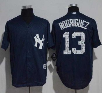 New York Yankees #13 Alex Rodriguez Navy Blue 2017 Spring Training Cool Base Stitched MLB Jersey