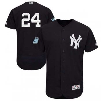 New York Yankees #24 Gary Sanchez Navy 2017 Spring Training Flexbase Authentic Collection Stitched Baseball Jersey