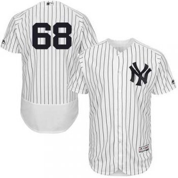 New York Yankees #68 Dellin Betances White Strip Flexbase Authentic Collection Stitched MLB Jersey