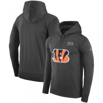 NFL Men's Cincinnati Bengals Nike Anthracite Crucial Catch Performance Pullover Hoodie