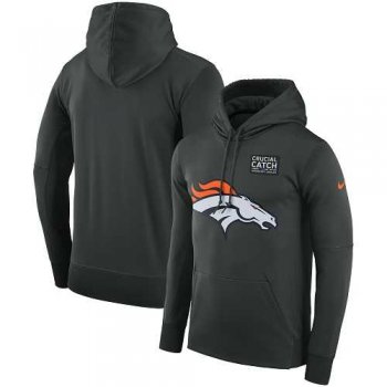 NFL Men's Denver Broncos Nike Anthracite Crucial Catch Performance Pullover Hoodie