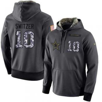 NFL Men's Nike Dallas Cowboys #10 Ryan Switzer Stitched Black Anthracite Salute to Service Player Performance Hoodie