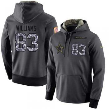 NFL Men's Nike Dallas Cowboys #83 Terrance Williams Stitched Black Anthracite Salute to Service Player Performance Hoodie