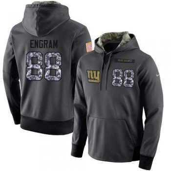 NFL Men's Nike New York Giants #88 Evan Engram Stitched Black Anthracite Salute to Service Player Performance Hoodie