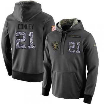 NFL Men's Nike Oakland Raiders #21 Gareon Conley Stitched Black Anthracite Salute to Service Player Performance Hoodie