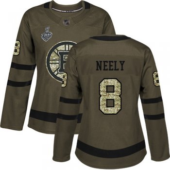 Bruins #8 Cam Neely Green Salute to Service Stanley Cup Final Bound Women's Stitched Hockey Jersey