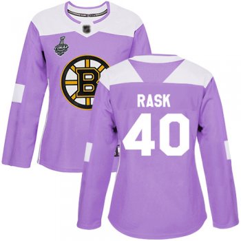 Bruins #40 Tuukka Rask Purple Authentic Fights Cancer Stanley Cup Final Bound Women's Stitched Hockey Jersey