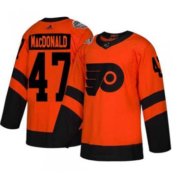 Adidas Flyers #47 Andrew MacDonald Orange Authentic 2019 Stadium Series Women's Stitched NHL Jersey