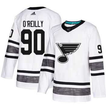 Youth Adidas Blues #90 Ryan O'Reilly White Authentic 2019 All-Star Stitched Youth NHL Jersey