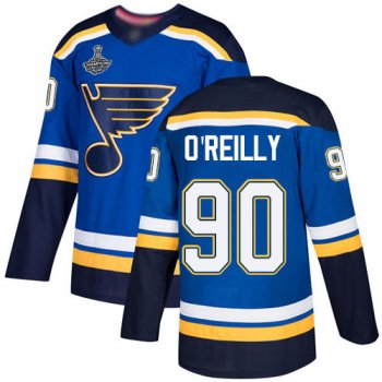 Youth Blues #90 Ryan O'Reilly Blue Home Authentic Stanley Cup Final Bound Stitched Youth Hockey Jersey