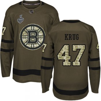 Youth Bruins #47 Torey Krug Green Salute to Service Stanley Cup Final Bound Youth Stitched Hockey Jersey