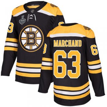 Youth Bruins #63 Brad Marchand Black Home Authentic Stanley Cup Final Bound Youth Stitched Hockey Jersey