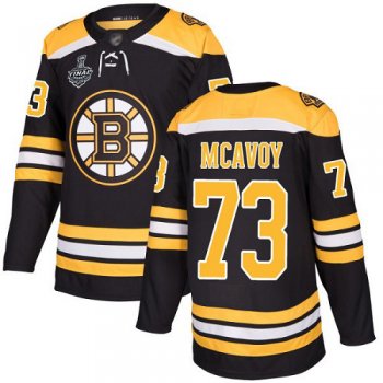 Youth Bruins #73 Charlie McAvoy Black Home Authentic Stanley Cup Final Bound Youth Stitched Hockey Jersey