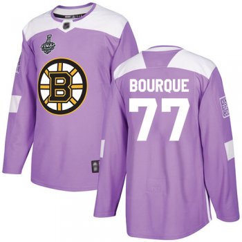 Youth Bruins #77 Ray Bourque Purple Authentic Fights Cancer Stanley Cup Final Bound Youth Stitched Hockey Jersey