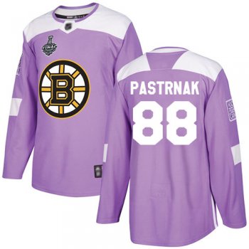 Youth Bruins #88 David Pastrnak Purple Authentic Fights Cancer Stanley Cup Final Bound Youth Stitched Hockey Jersey