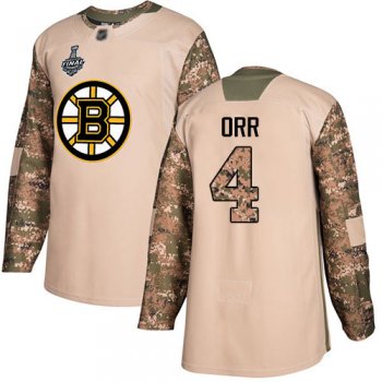 Youth Bruins #4 Bobby Orr Camo Authentic 2017 Veterans Day Stanley Cup Final Bound Youth Stitched Hockey Jersey