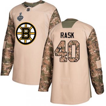 Youth Bruins #40 Tuukka Rask Camo Authentic 2017 Veterans Day Stanley Cup Final Bound Youth Stitched Hockey Jersey