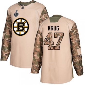 Youth Bruins #47 Torey Krug Camo Authentic 2017 Veterans Day Stanley Cup Final Bound Youth Stitched Hockey Jersey