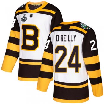 Youth Bruins #24 Terry O'Reilly White Authentic 2019 Winter Classic Stanley Cup Final Bound Youth Stitched Hockey Jersey