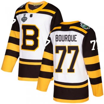 Youth Bruins #77 Ray Bourque White Authentic 2019 Winter Classic Stanley Cup Final Bound Youth Stitched Hockey Jersey