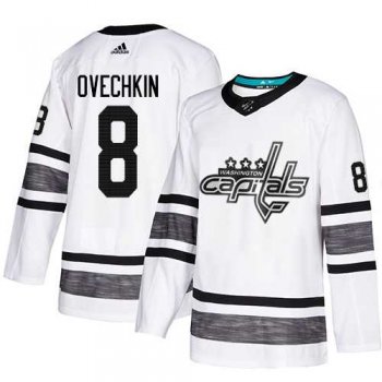 Youth Adidas Capitals #8 Alex Ovechkin White Authentic 2019 All-Star Stitched Youth NHL Jersey