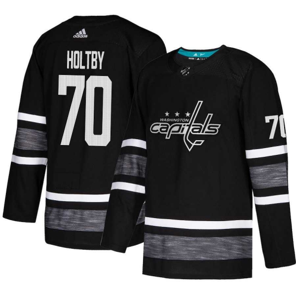 Youth Adidas Capitals #70 Braden Holtby Black Authentic 2019 All-Star Stitched Youth NHL Jersey