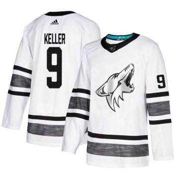 Youth Adidas Coyotes #9 Clayton Keller White Authentic 2019 All-Star Stitched Youth NHL Jersey