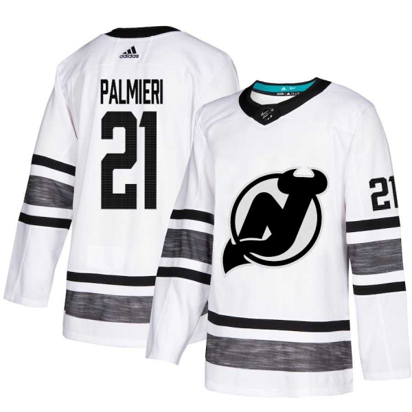 Youth Adidas Devils #21 Kyle Palmieri White Authentic 2019 All-Star Stitched Youth NHL Jersey