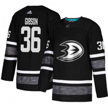 Youth Adidas Ducks #36 John Gibson Black Authentic 2019 All-Star Youth Stitched NHL Jersey