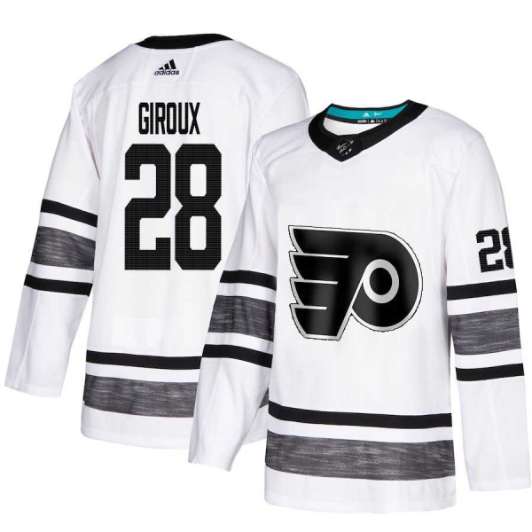 Youth Adidas Flyers #28 Claude Giroux White Authentic 2019 All-Star Stitched Youth NHL Jersey