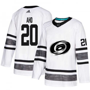 Youth Adidas Hurricanes #20 Sebastian Aho White Authentic 2019 All-Star Stitched Youth NHL Jersey