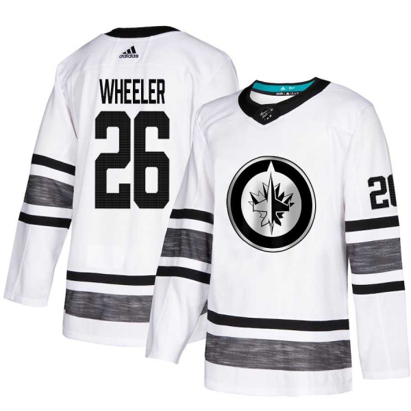 Youth Adidas Jets #26 Blake Wheeler White Authentic 2019 All-Star Stitched Youth NHL Jersey