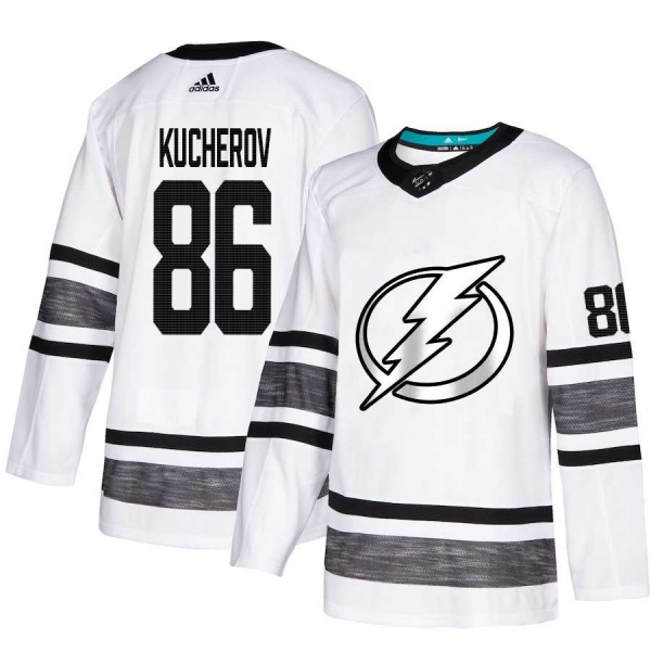 Youth Adidas Lightning #86 Nikita Kucherov White Authentic 2019 All-Star Stitched Youth NHL Jersey