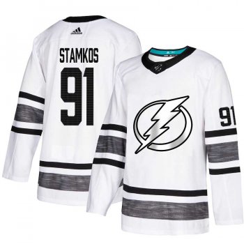 Youth Adidas Lightning #91 Steven Stamkos White Authentic 2019 All-Star Stitched Youth NHL Jersey