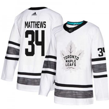 Youth Adidas Maple Leafs #34 Auston Matthews White Authentic 2019 All-Star Stitched Youth NHL Jersey