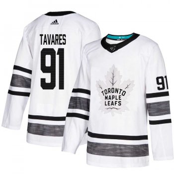 Youth Adidas Maple Leafs #91 John Tavares White Authentic 2019 All-Star Stitched Youth NHL Jersey