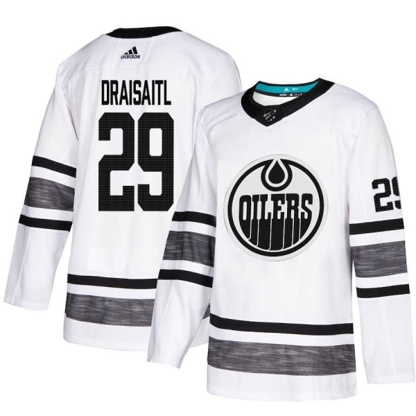 Youth Adidas Oilers #29 Leon Draisaitl White Authentic 2019 All-Star Stitched Youth NHL Jersey