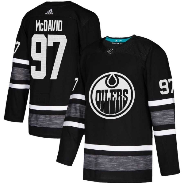 Youth Adidas Oilers #97 Connor McDavid Black Authentic 2019 All-Star Stitched Youth NHL Jersey