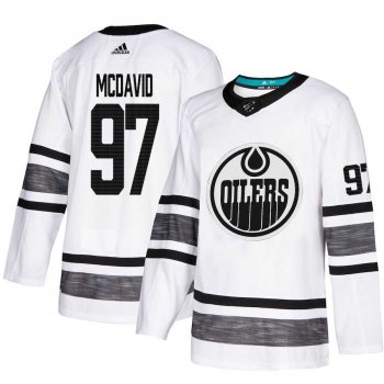 Youth Adidas Oilers #97 Connor McDavid White Authentic 2019 All-Star Stitched Youth NHL Jersey