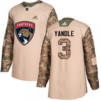 Youth Adidas Panthers #3 Keith Yandle Camo Authentic 2017 Veterans Day Stitched Youth NHL Jersey