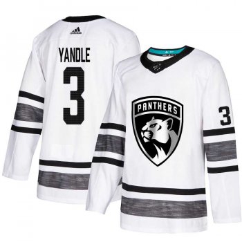 Youth Adidas Panthers #3 Keith Yandle White Authentic 2019 All-Star Stitched Youth NHL Jersey