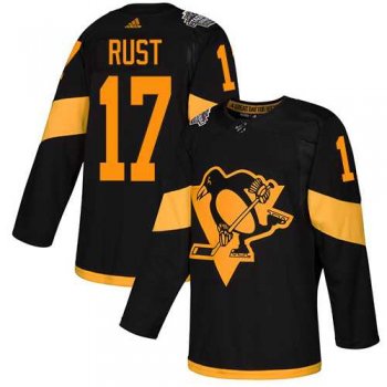 Youth Adidas Penguins #17 Bryan Rust Black Authentic 2019 Stadium Series Stitched Youth NHL Jersey