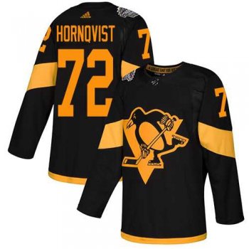 Youth Adidas Penguins #72 Patric Hornqvist Black Authentic 2019 Stadium Series Stitched Youth NHL Jersey