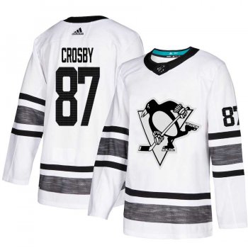 Youth Adidas Penguins #87 Sidney Crosby White Authentic 2019 All-Star Stitched Youth NHL Jersey