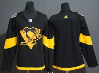 Youth Adidas Penguins Blank Black Authentic 2019 Stadium Series Stitched Youth NHL Jersey