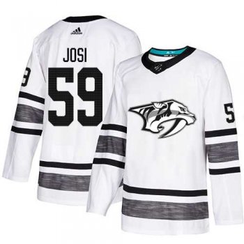 Youth Adidas Predators #59 Roman Josi White Authentic 2019 All-Star Stitched Youth NHL Jersey