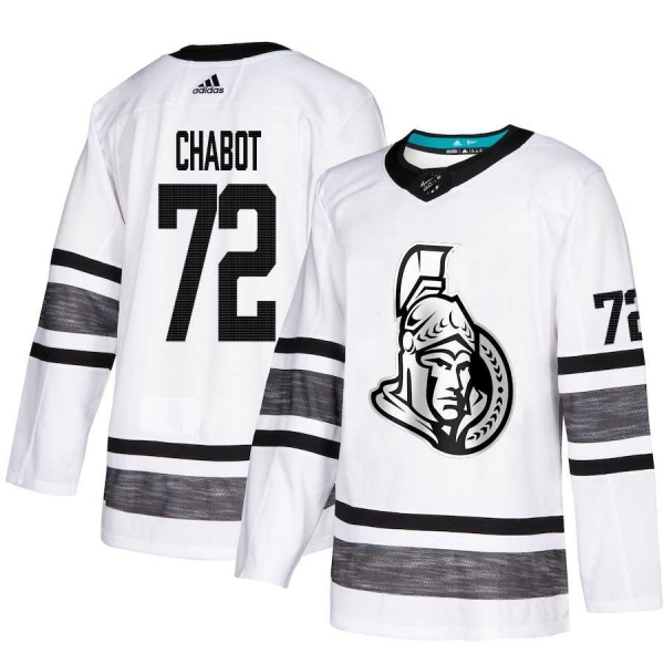 Youth Adidas Senators #72 Thomas Chabot White Authentic 2019 All-Star Stitched Youth NHL Jersey