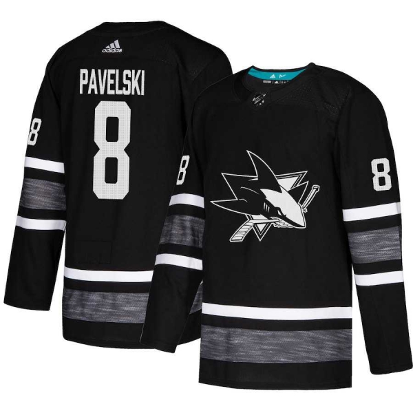 Youth Adidas Sharks #8 Joe Pavelski Black Authentic 2019 All-Star Stitched Youth NHL Jersey