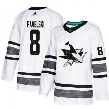 Youth Adidas Sharks #8 Joe Pavelski White Authentic 2019 All-Star Stitched Youth NHL Jersey